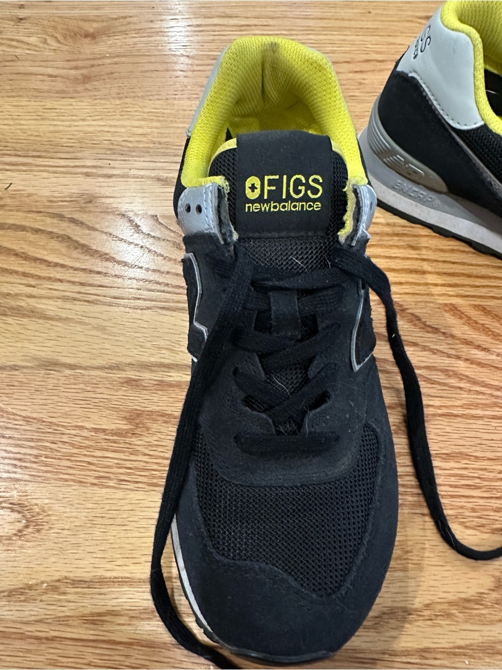 New Balance 574 FIGS Women’s Black & Yellow Running Sneakers